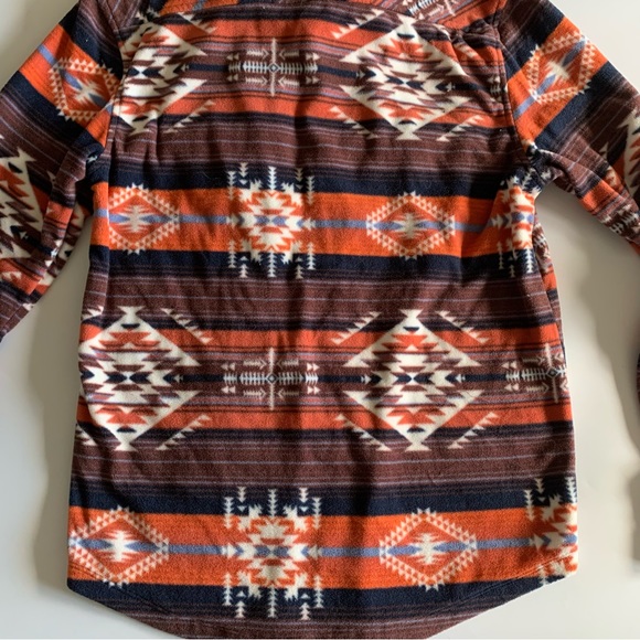 Mens Fleece Button Up Sz Small Southwestern Aztec Cowboy Rodeo Country Southern - Picture 8 of 14